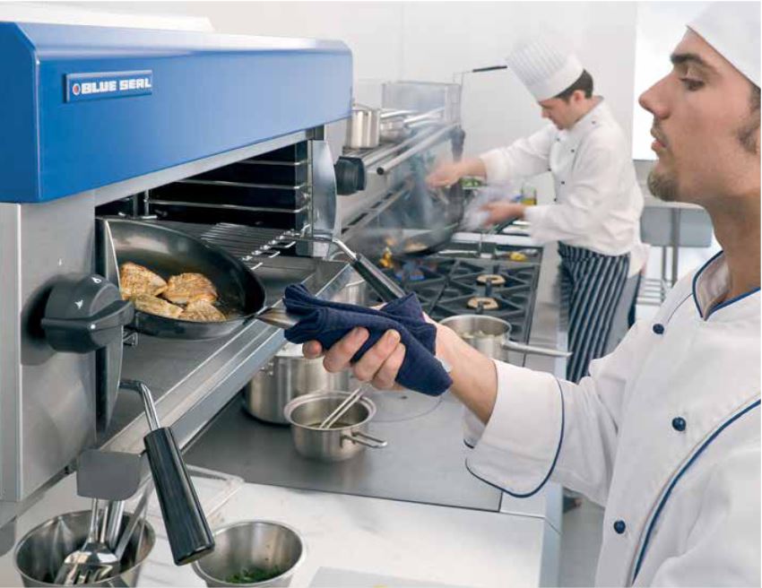 Blue Seal Gas Fixed Grill in action