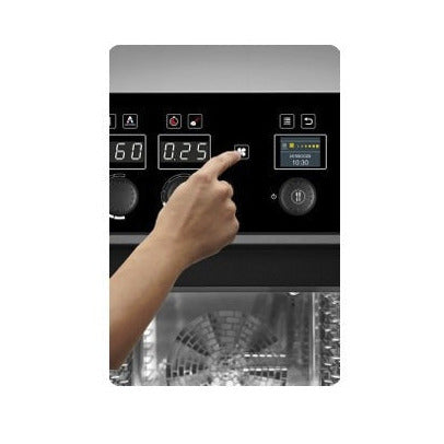 Lainox Sapiens compact combi oven close up on control panel