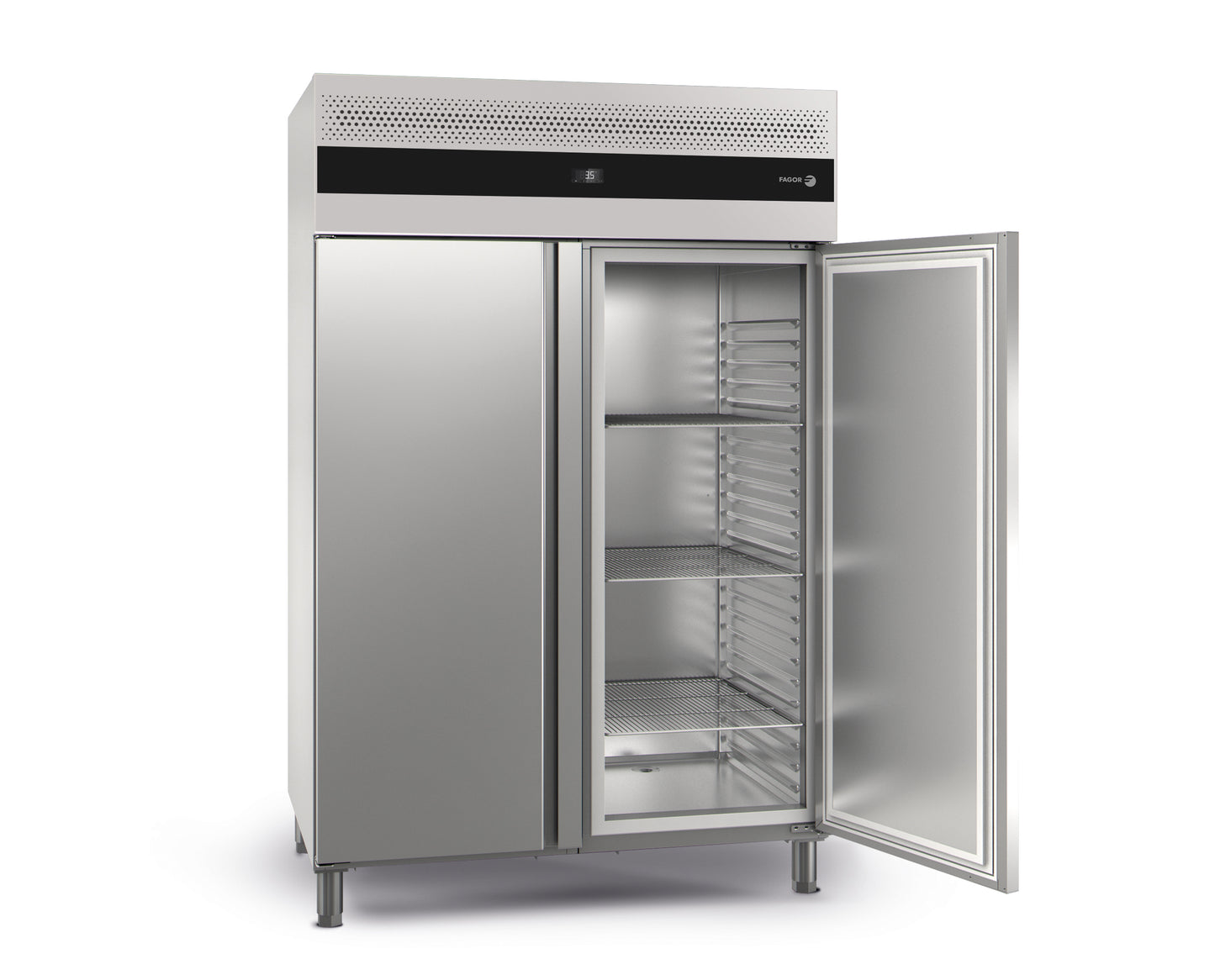 Fagor Double Door Freezerr CUN-22G with door open