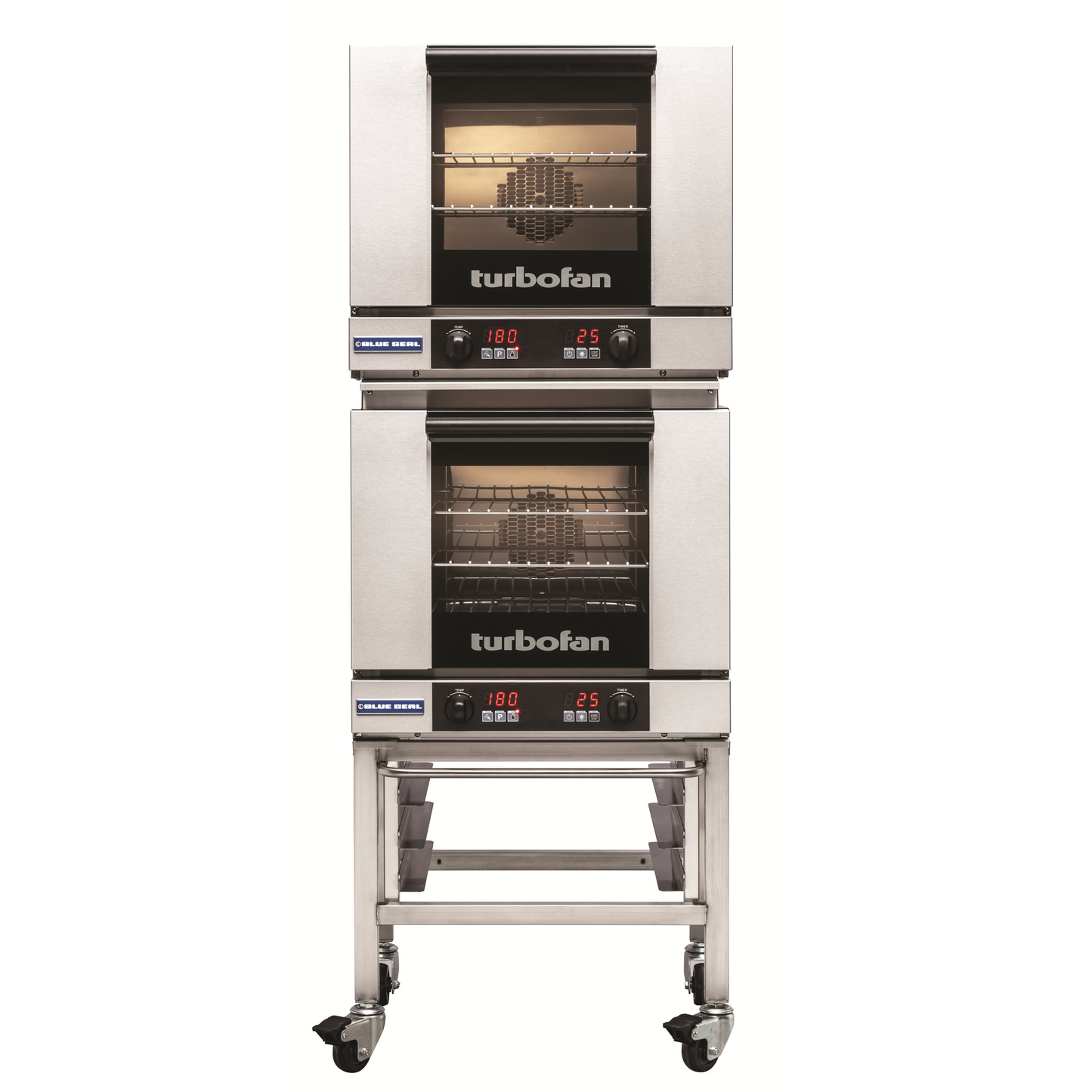 Blue Seal Turbofan E23D3 stacked on stacking kit