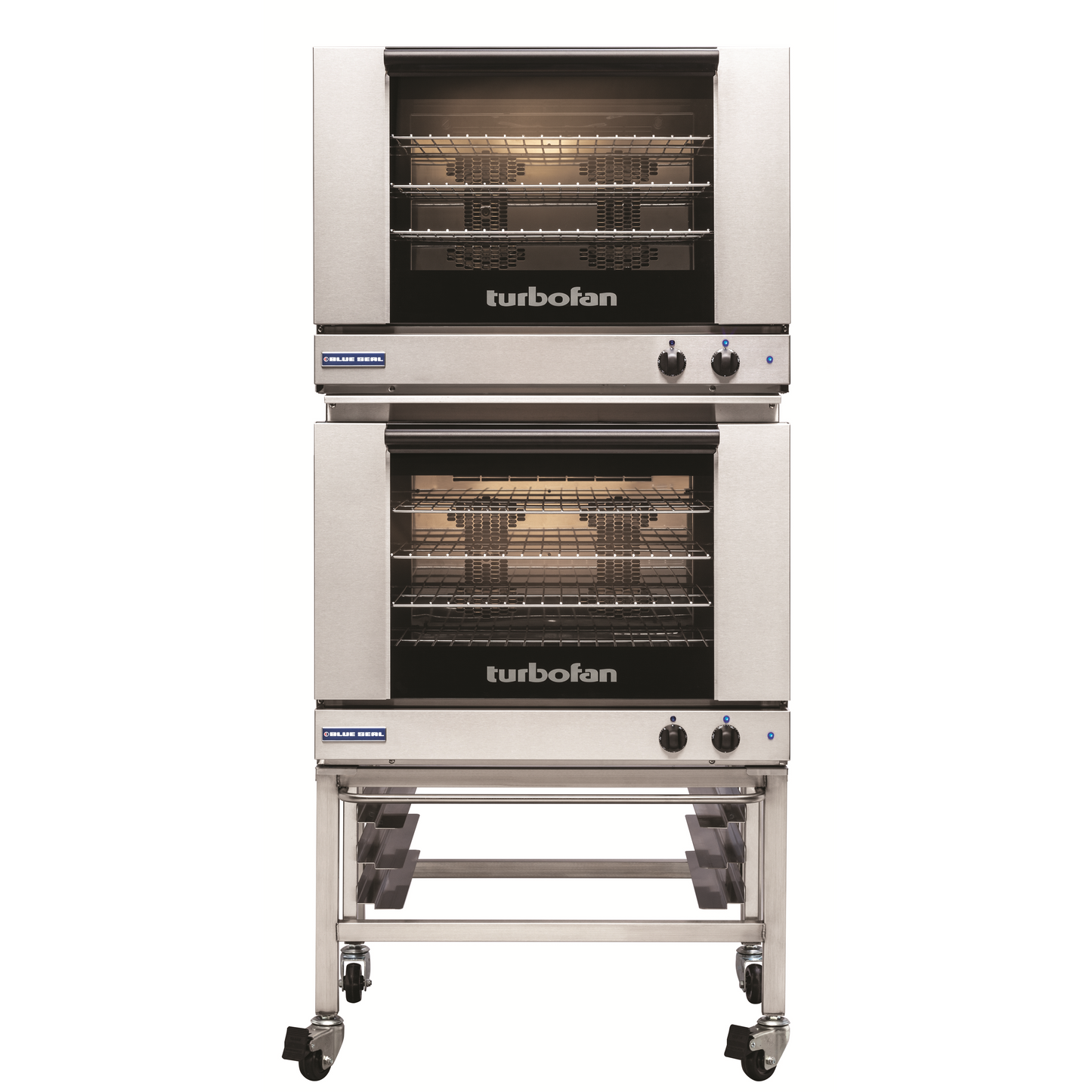 Blue Seal Countertop Convection Oven E28M4 stacked on stacking kit