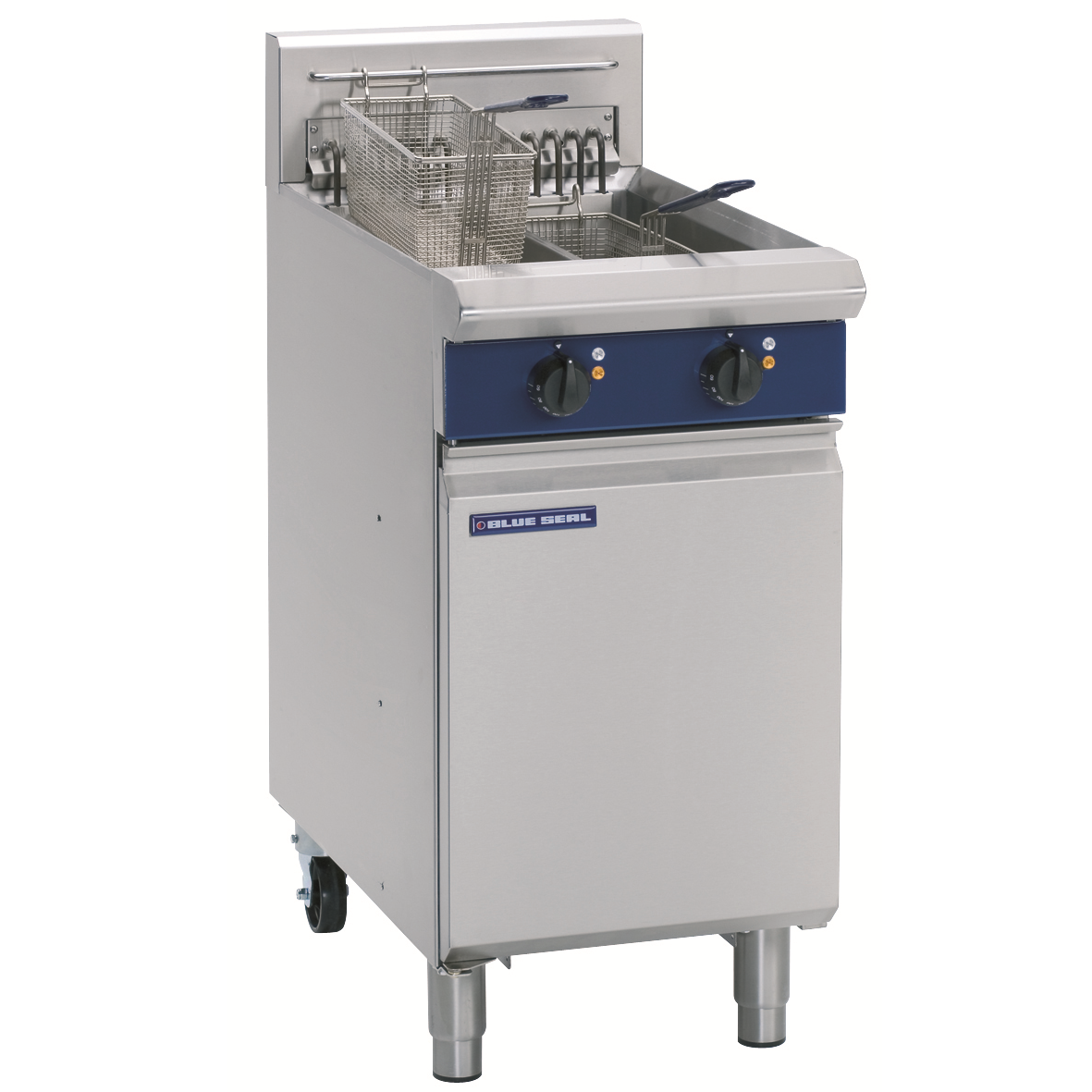 Blue Seal Twin Tank Electric Fryer E44 left side