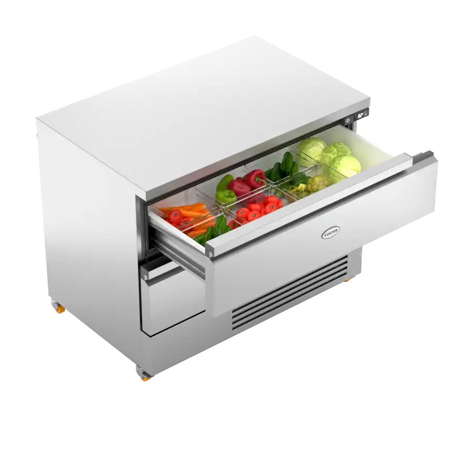 Foster 2-Drawer Counter Refrigerator/Freezer FFC6-2 open drawer