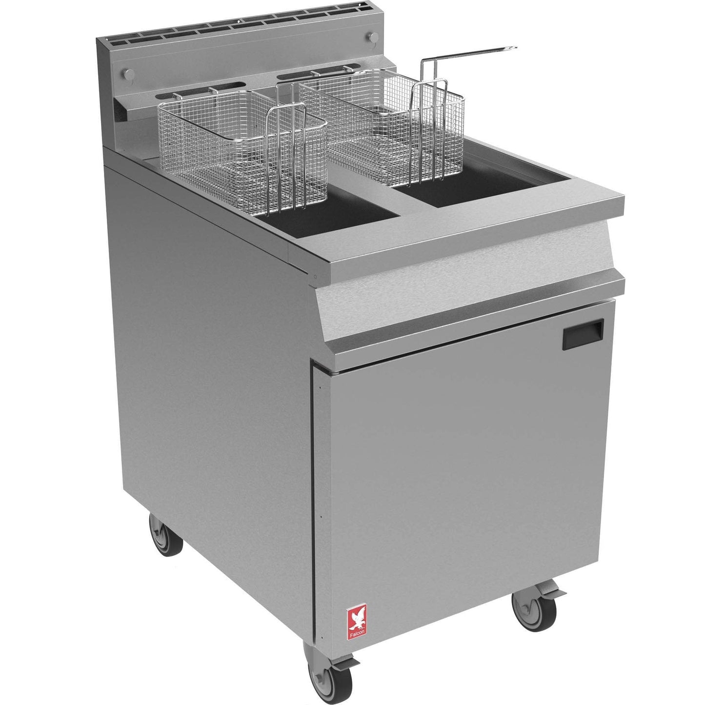 Falcon Twin Tank Gas Fryer G3865 on castors