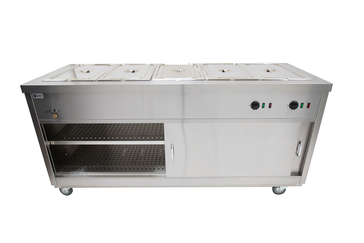 Parry Mobile Bain Marie Hot Cupboard HOT18BM with open door