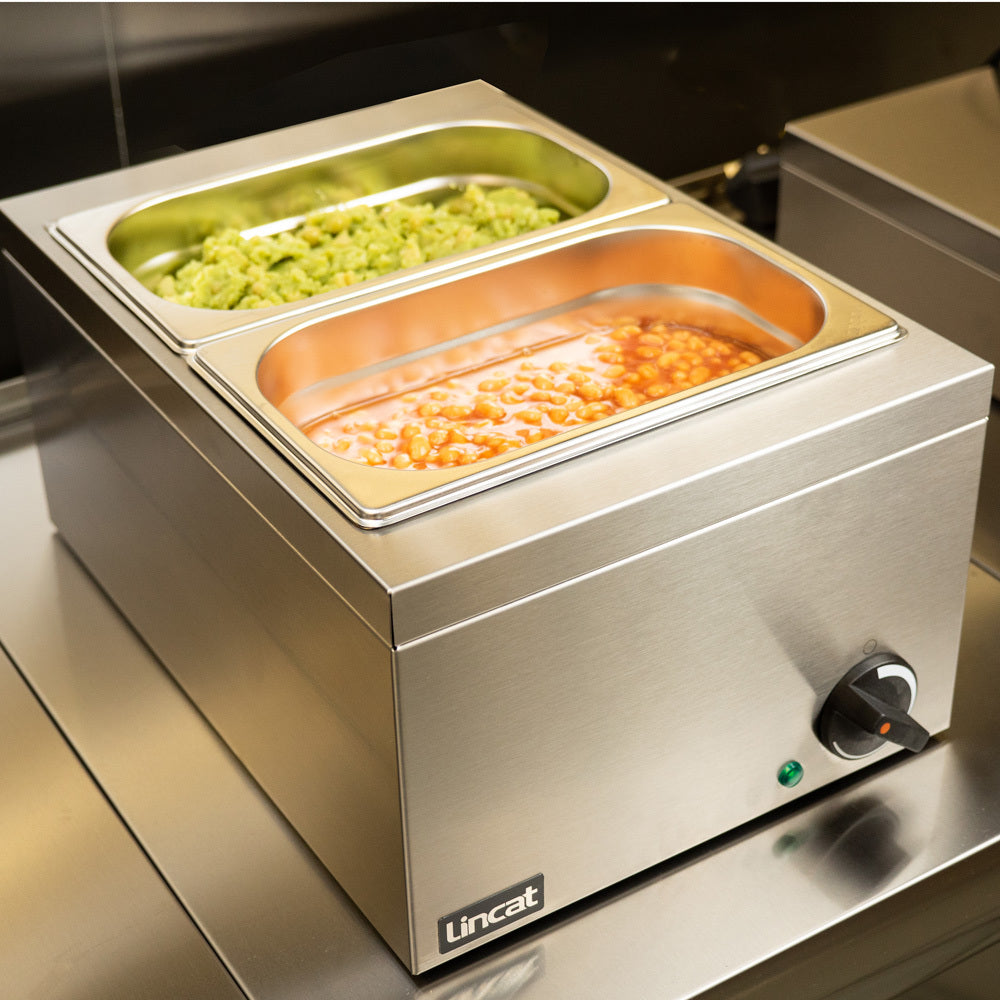 Lincat 2-Pot Bain Marie LBM with beans and mushy peas