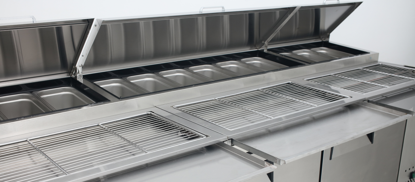 Atosa Refrigerated Prep Unit MPF8203GR crumb trays