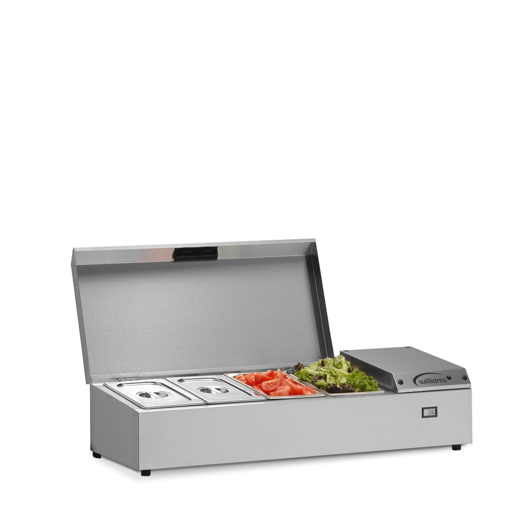 Williams Refrigerated Topping Unit (TW9) side view with open lid