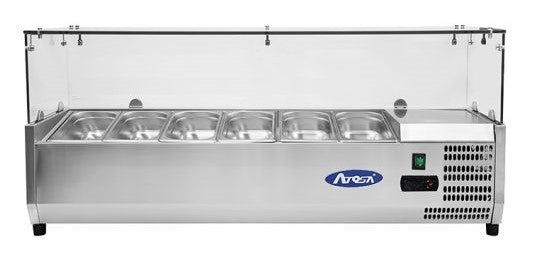 Atosa Refrigerated Topping Unit VRX1400/380S with glass top