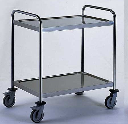 Photo of 2-Tier Stainless Steel Serving Trolley