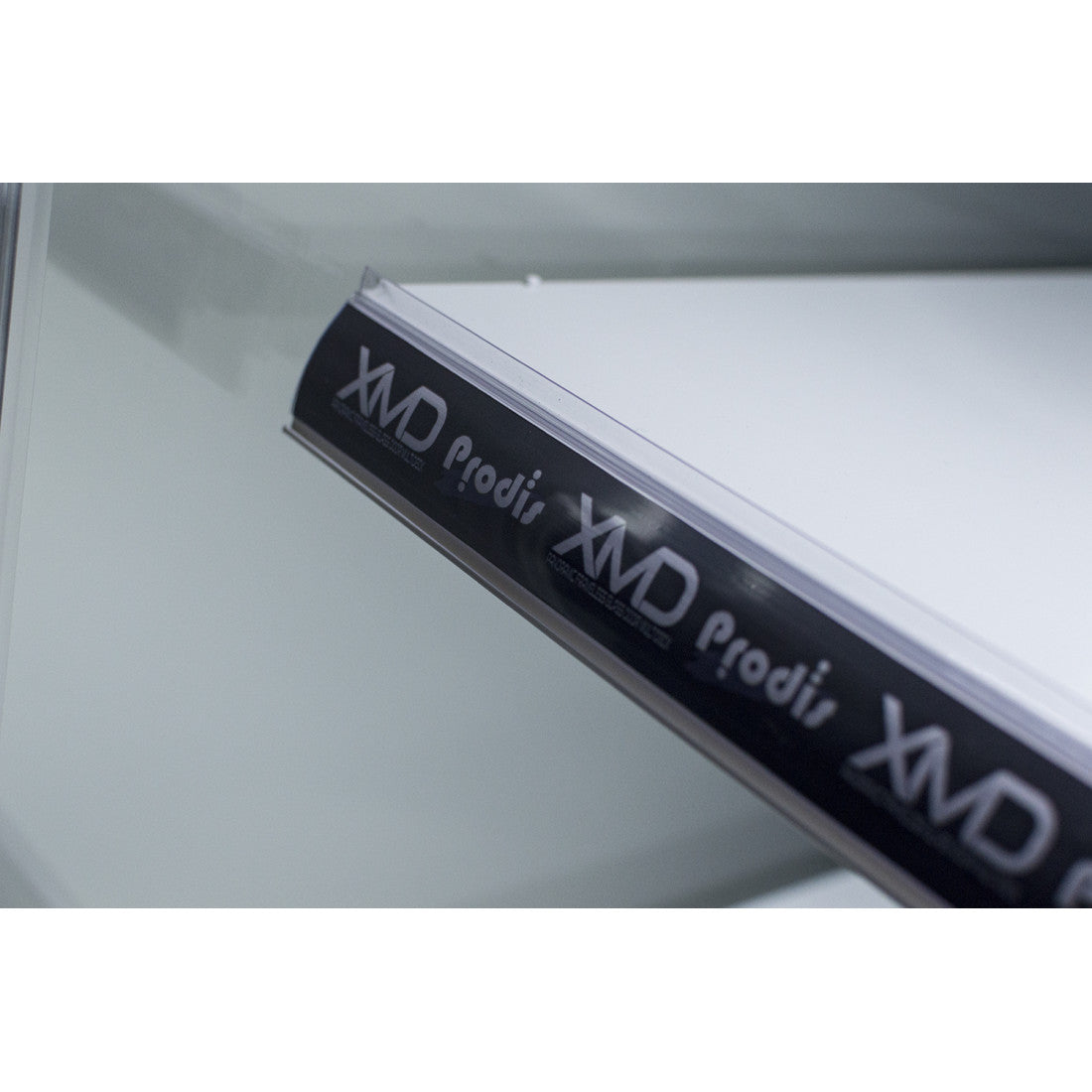 Prodis 1300mm Multideck in white, ticket strips XMD1250-P-FGD-W