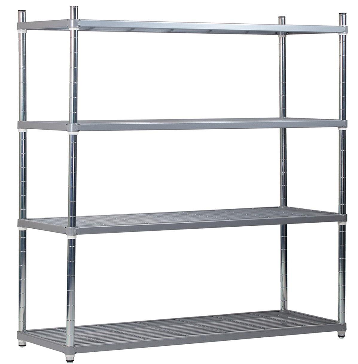1000mm wide 4-tier Nylon coated wire shelving