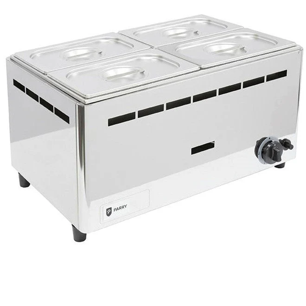 Commercial LPG gas bain marie unit designed for safe and compliant food holding in professional kitchens.