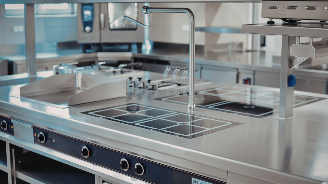 A brand new restaurant kitchen, which has undergone a full fit-out to make it more suitable for the staff. 