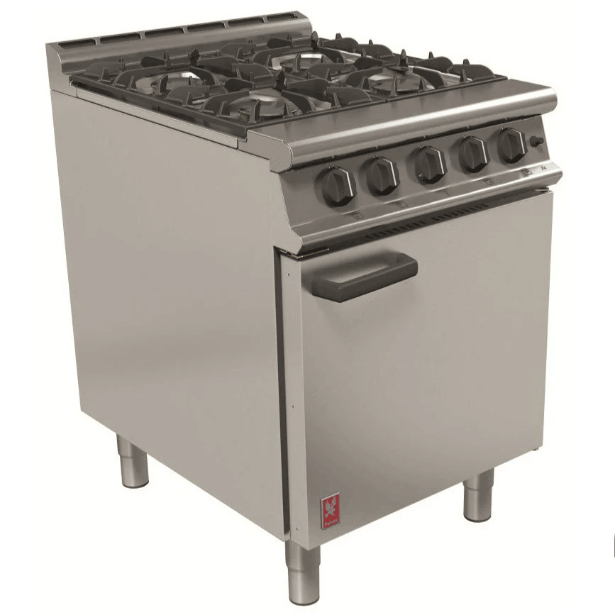 Falcon kitchen equipment being used in a commercial kitchen after many years of use.