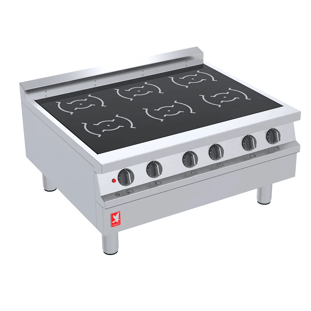 Professional kitchen setup featuring Falcon commercial equipment used for efficient cooking operations.