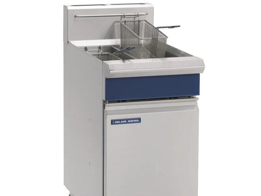 A Blue Seal GT46 Fryer, which is considered ideal for a restaurant’s commercial kitchen.