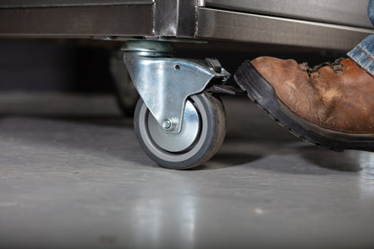 Castors with brake