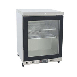 Atosa Single Door Undercounter Refrigerator with Glass Door, closed (MBC24G