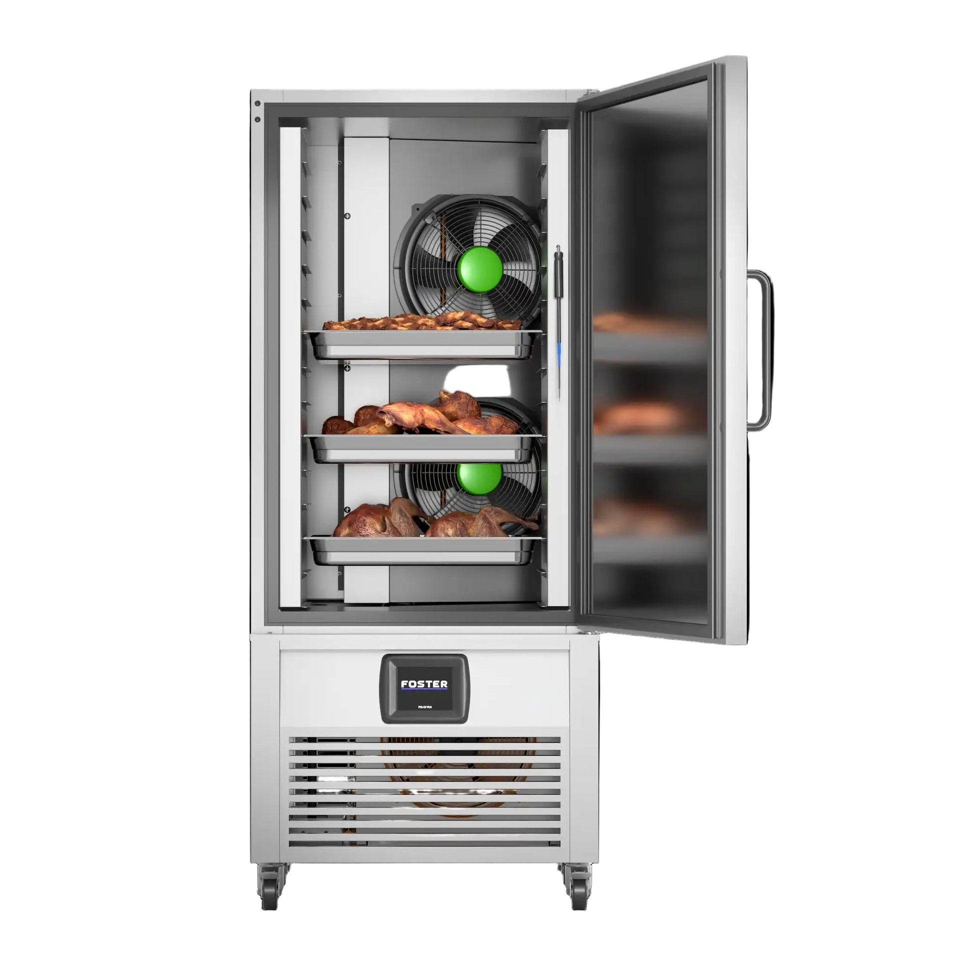 Foster Blast Chiller and Freezer BCT52/26: Open with full shelves