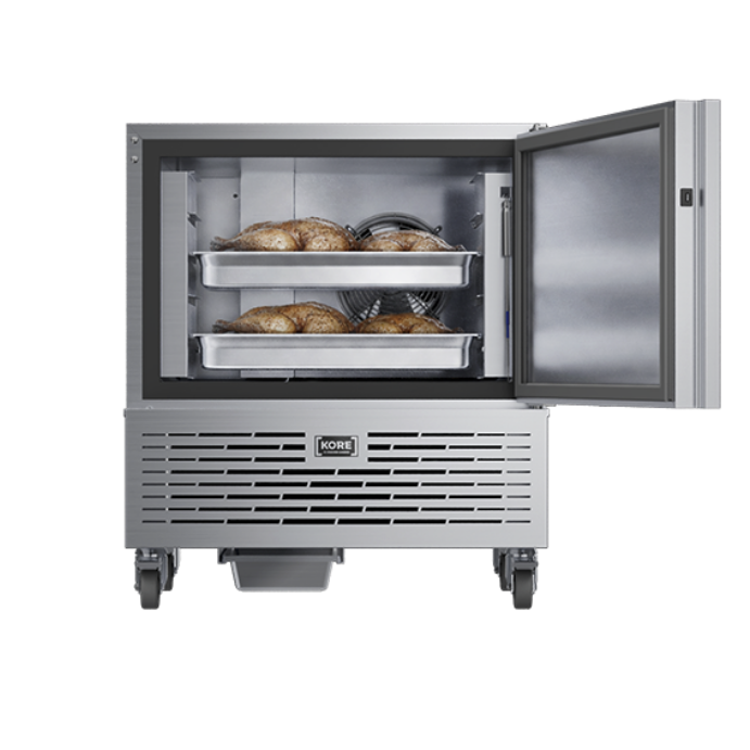 Foster 10kg Blast Chiller (KB5) with open door, full shelves