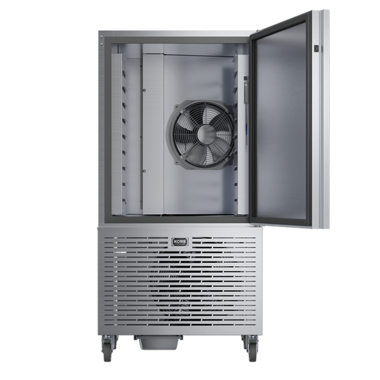 Foster 35kg Blast Chiller KB10 with door open you can see the fan in the background