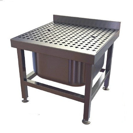 Stainless steel sink for cleaning buckets
