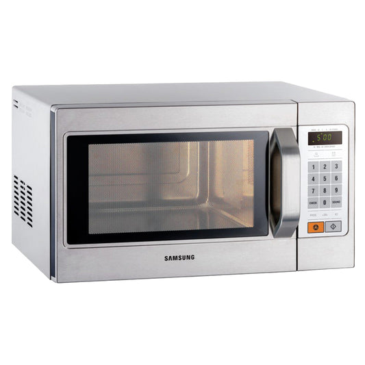 Samsung 1100w Microwave (CM1089) side view with light on