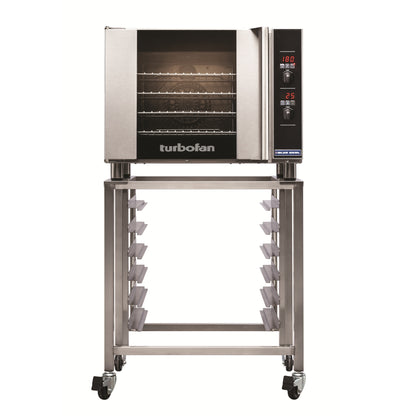 Blue Seal Countertop Convection Oven E31D4 on stand with tray rails