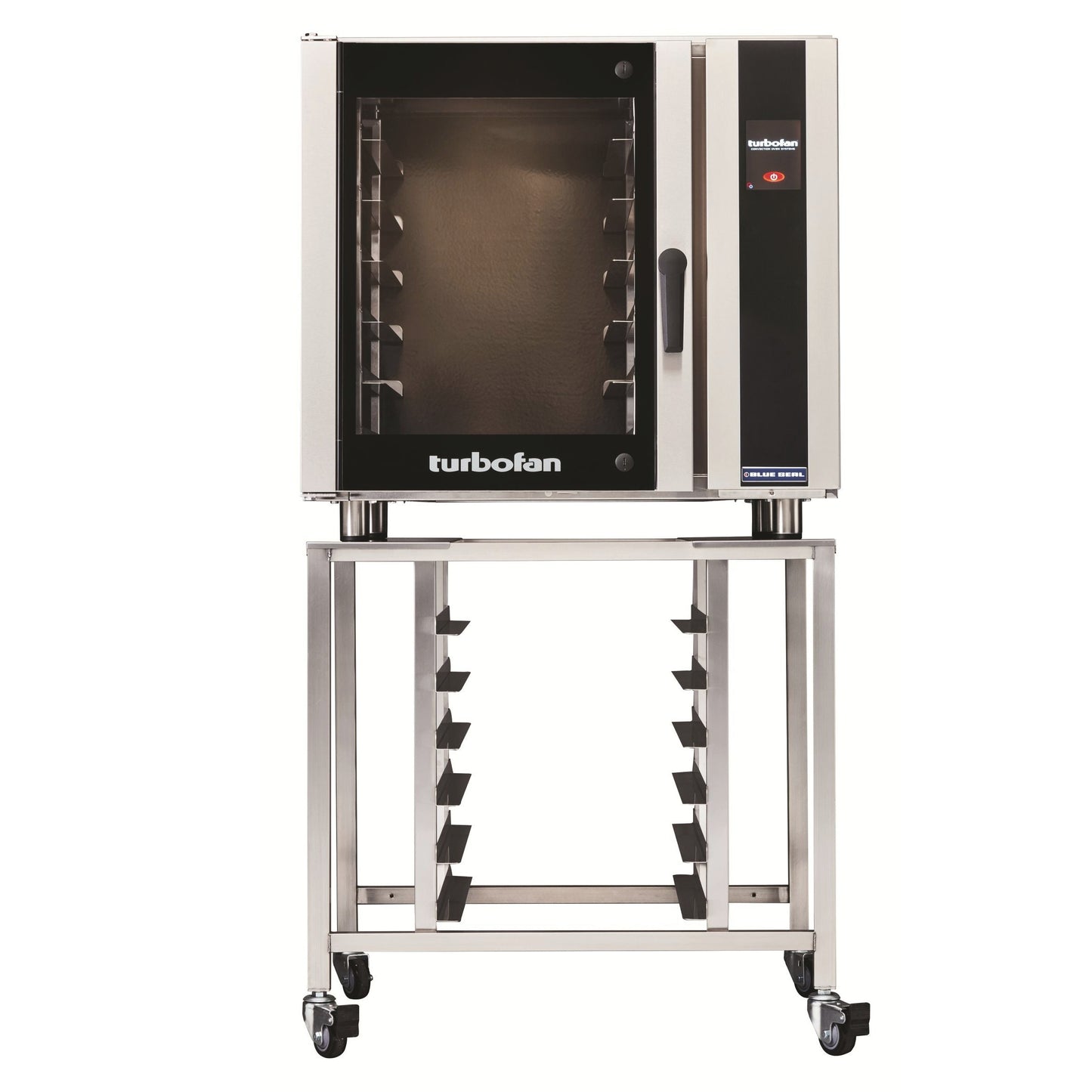 Blue Seal 6-Shelf 12.5kW Countertop Convection Oven (E35T6) on mobile stand