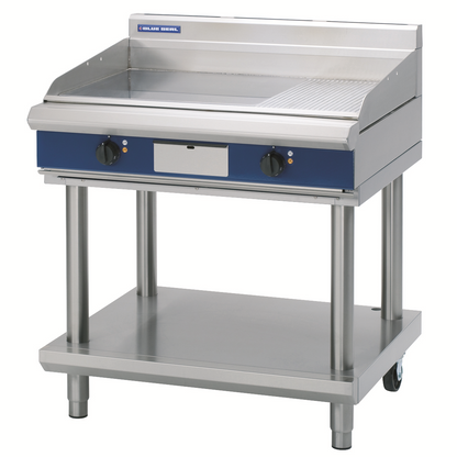 Blue Seal Electric Dual Griddle & Optional Chrome Plate EP516-B on stand