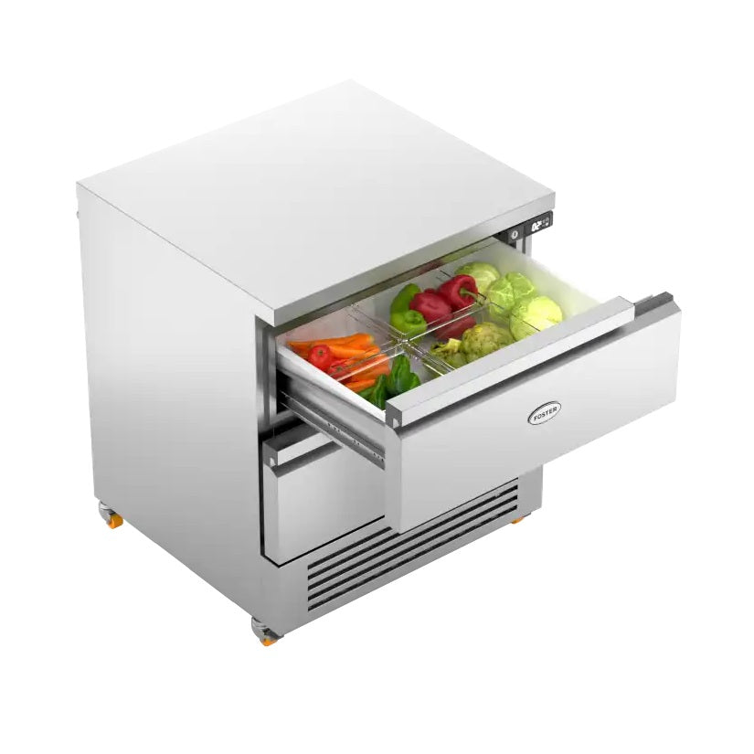 Foster 2-Drawer Counter Refrigerator/Freezer FFC4-2 open drawer