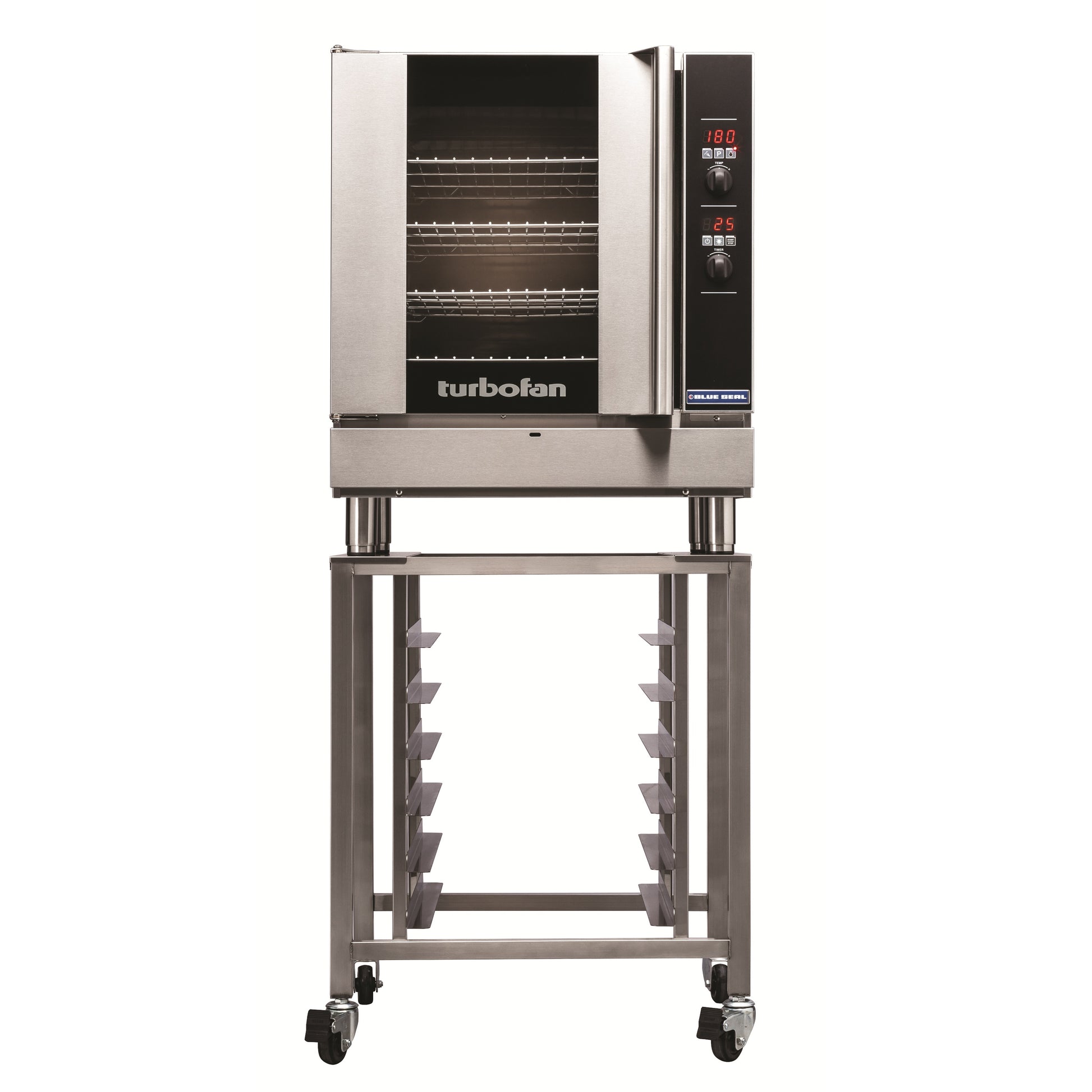 Turbofan Gas Convection Oven G32D4 on Stand with tray rails