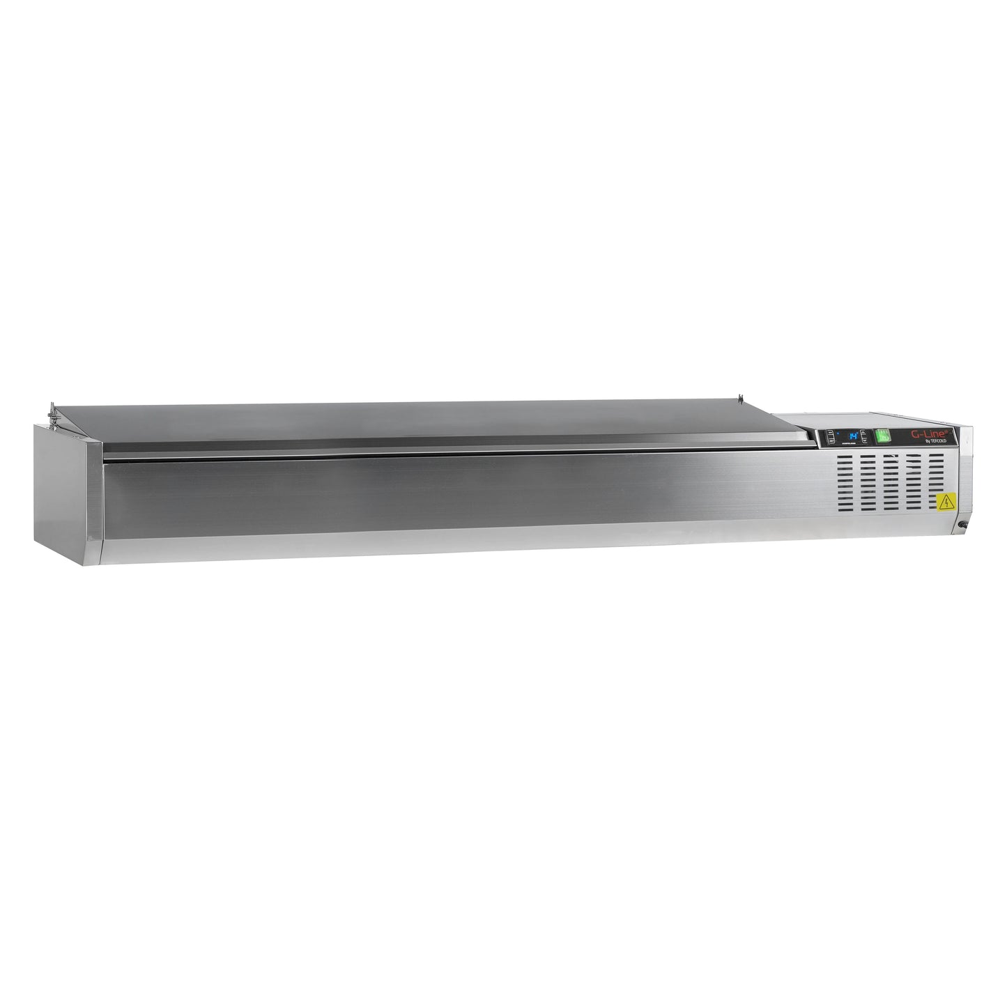 Tefcold 2000mm Refrigerated Topping Unit with stainless steel lid (GVC33-200-SS)