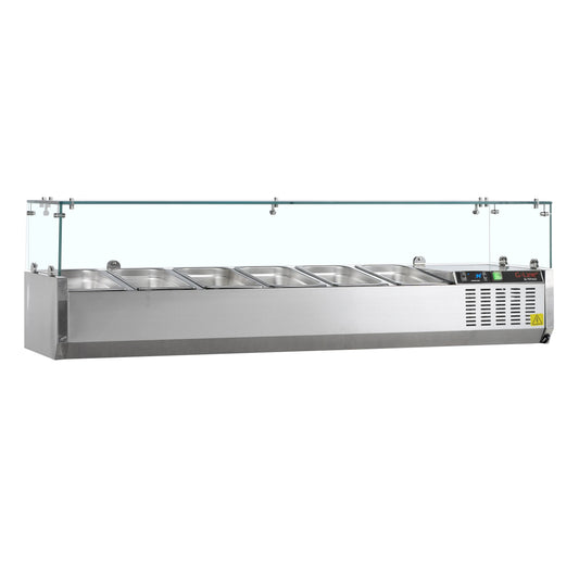 Tefcold Refrigerated Topping Unit with glass lid (GVC33-150)