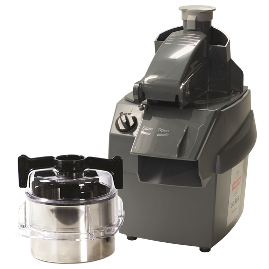 Hallde Combi Cutter CC-32S with vegetable cutter attachment and bowl attachment on the side