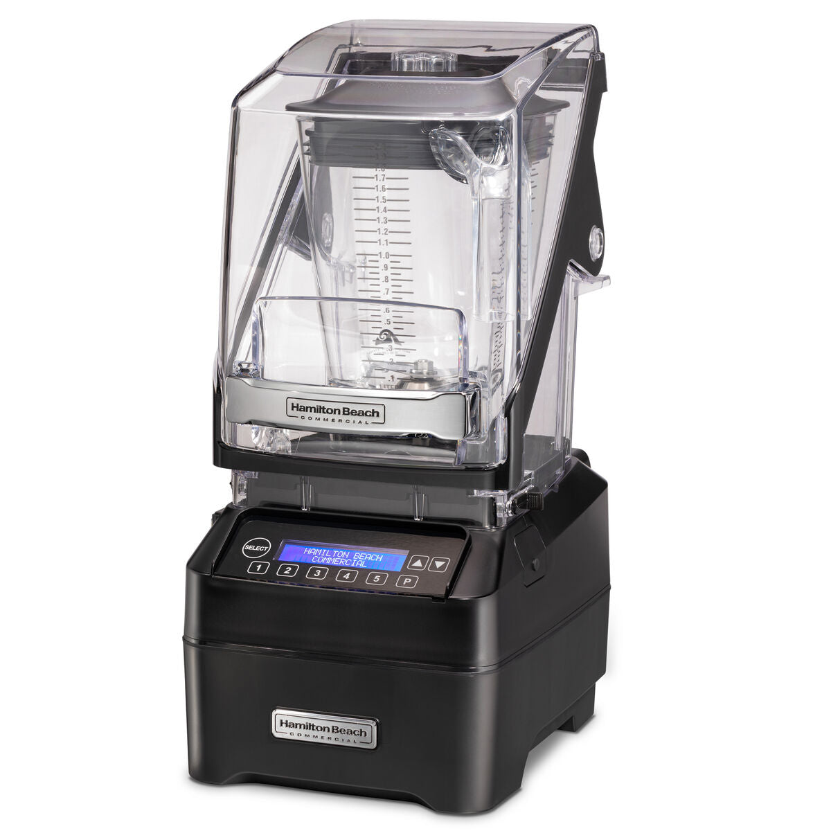 Hamilton-Beach Eclipse Blender HBH755R side view, empty 