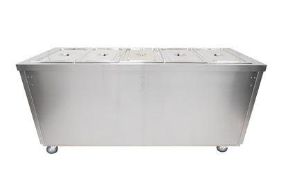 Parry Mobile Bain Marie Hot Cupboard HOT18BM with pans