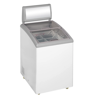 Tefcold 152L Display Chest Freezer (IDC152C-W1) with both doors closed