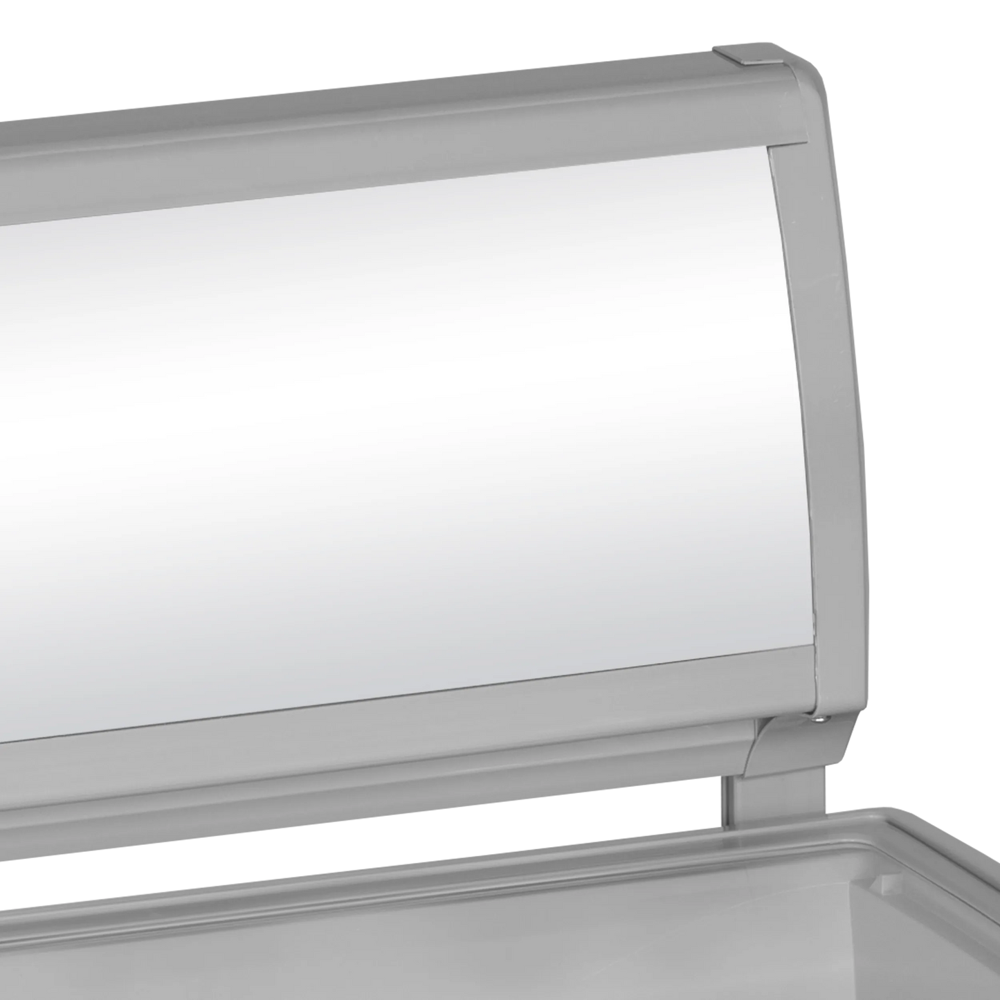 Tefcold 152L Display Chest Freezer (IDC152C-W1) close up on illuminated display