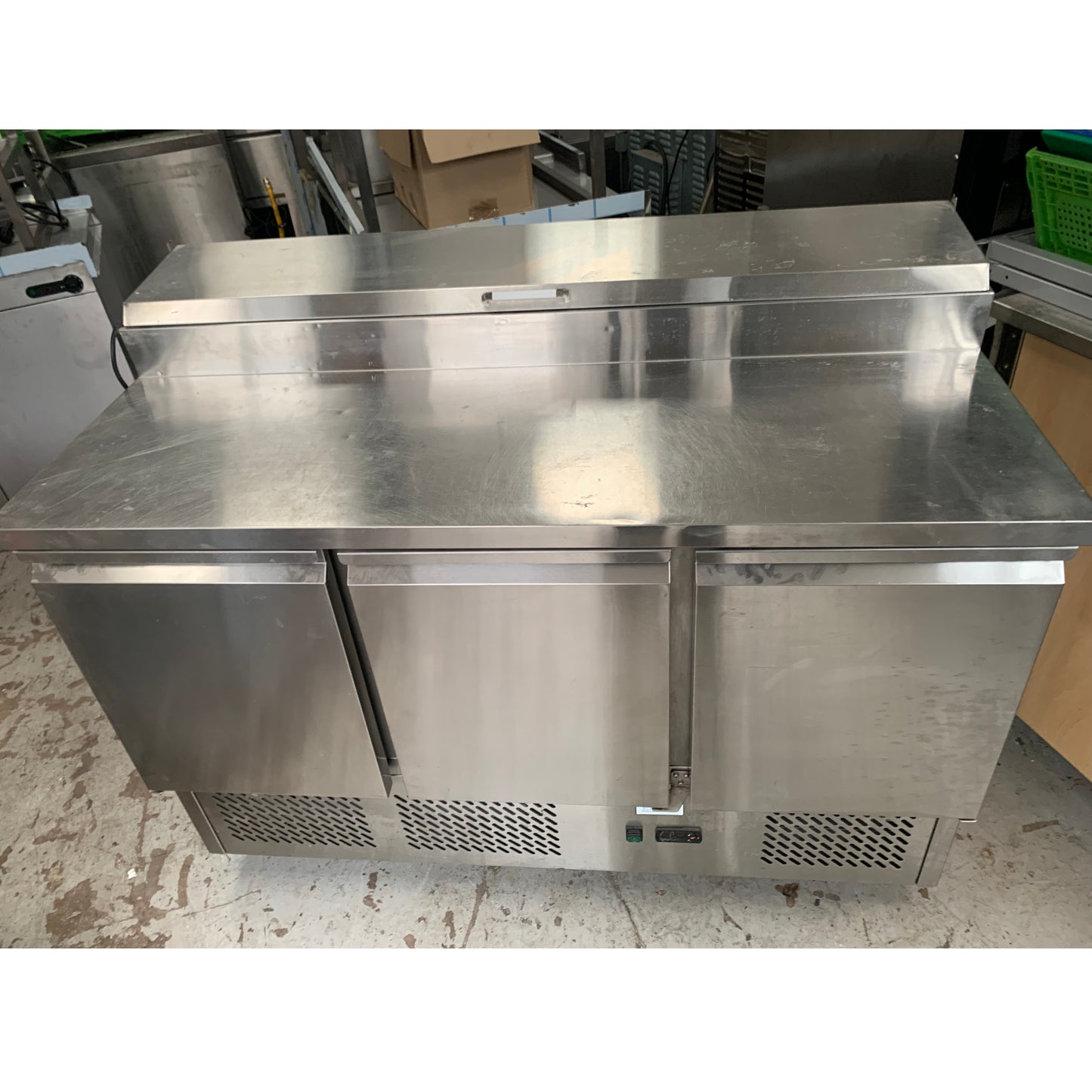 Second hand Atosa Refrigerated Prep Unit (ICE3853GR-R) top view