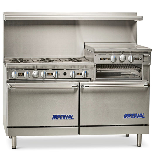 Imperial 6-Burner Gas Range & Griddle (IR-6-RG24)