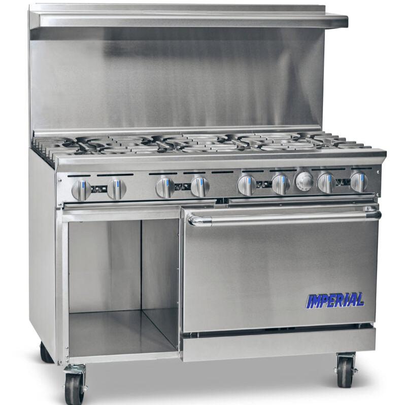 Imperial 6-Burner Gas Range side view 