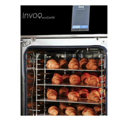 Croissants cooking in the Invoq miniCombi 10-1/1 GN