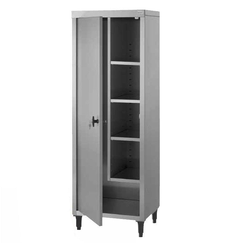 Stainless Steel Janitorial Cupboard with single door, 600mm wide