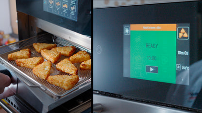 Lincat Air0 AirFryer cooking hash browns