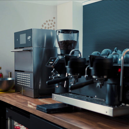 Lincat Air0 AirFryer on counter with coffee maker