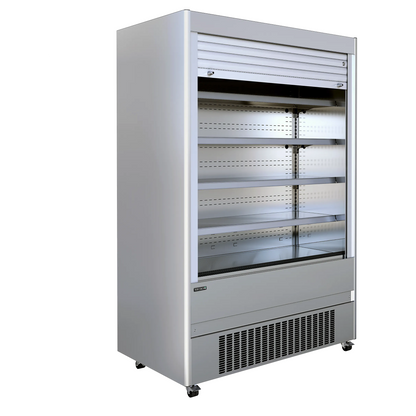 Tefcold 1312mm Refrigerated Multideck (MCX130M) side view with closing shutter