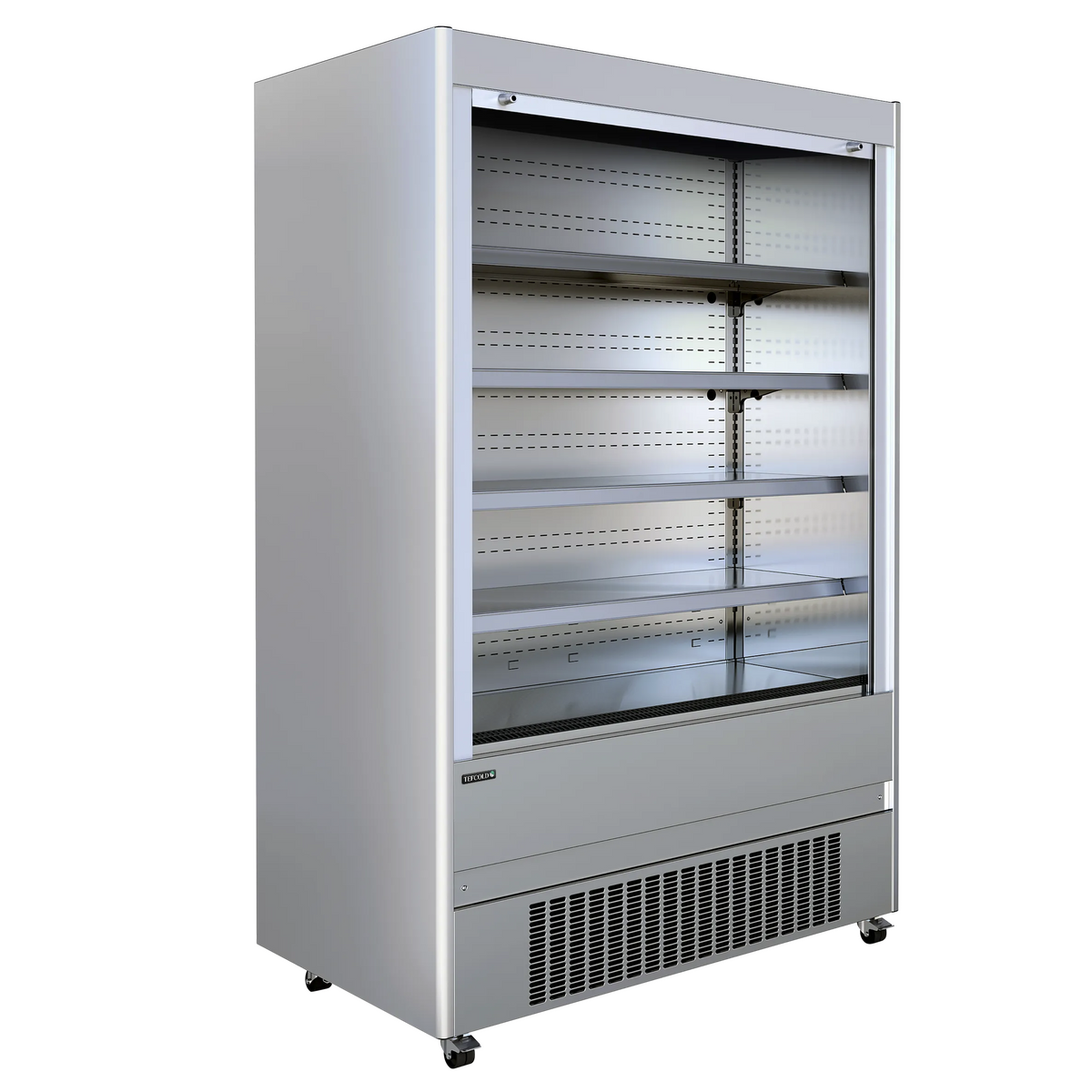 Tefcold 1512mm Refrigerated Multideck (MCX150M) side view with open shutter