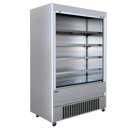 Tefcold 1512mm Refrigerated Multideck (MCX150M) side view with open shutter